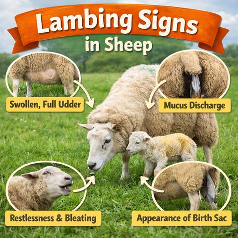Signs a Sheep is about to give birth (Lambing Signs)