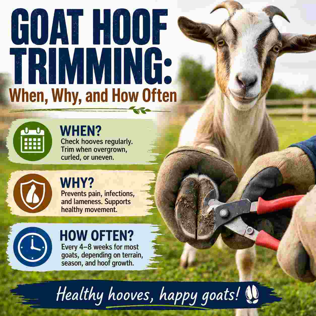 Goat Hoof Trimming: When, Why, and How Often for Healthy Hooves.