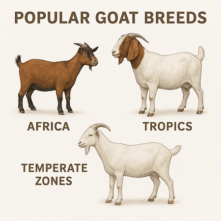 Popular Goat Breeds: Africa, Tropics, Temperate Zones