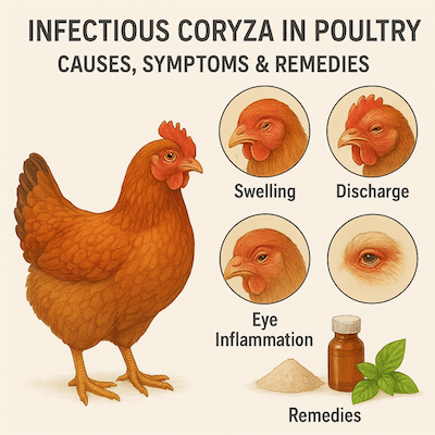 Infectious Coryza in Poultry: Causes, Symptoms & Remedies