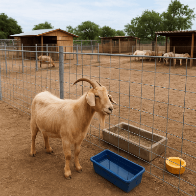 Goats in seperate perimeter fences