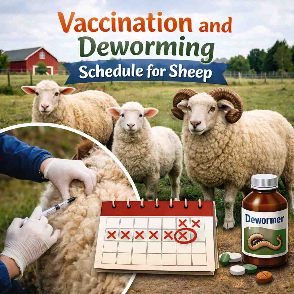 Vaccination and Deworming Schedule for Sheep.