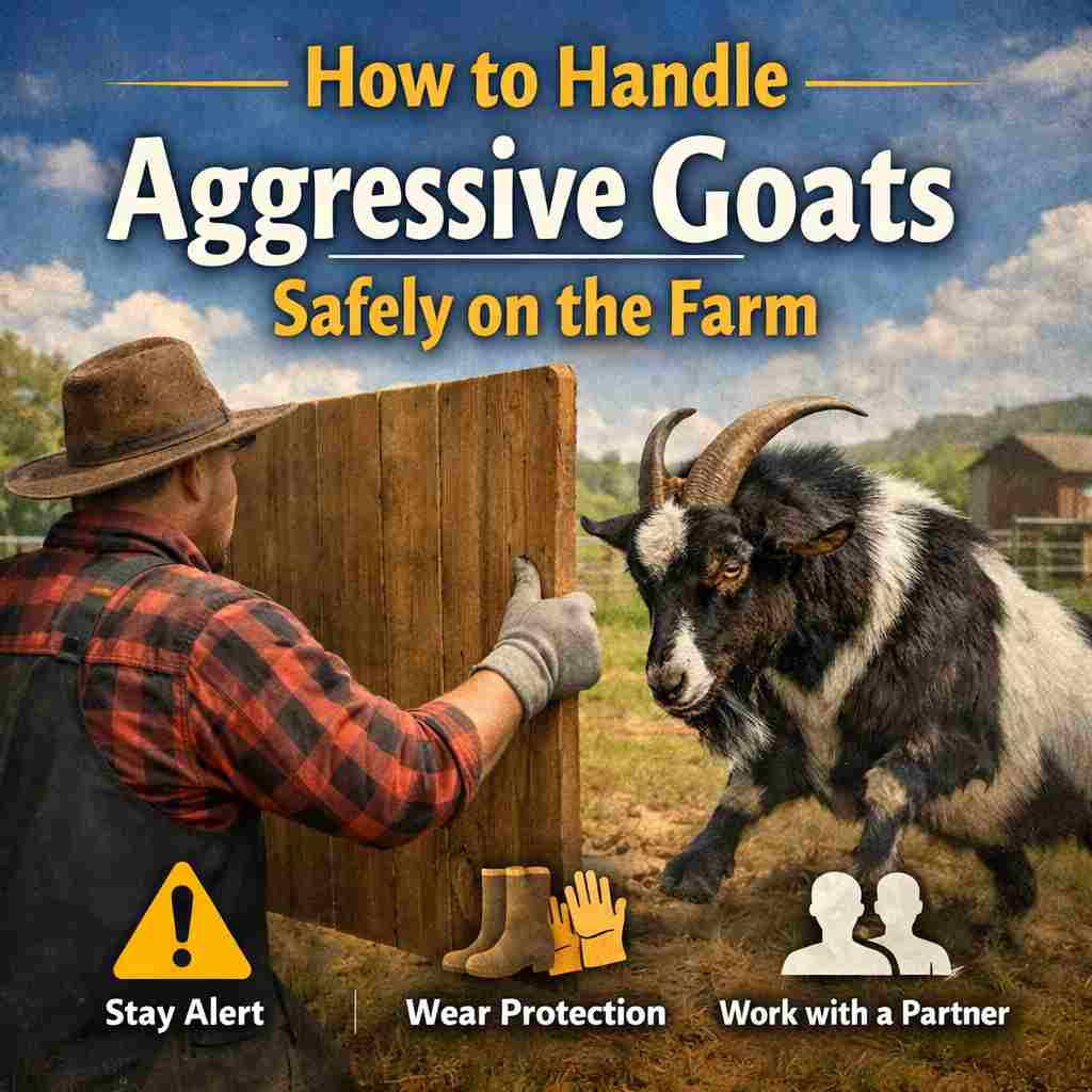 How to Handle Aggressive Goats Safely on the Farm: Causes, Signs, and Solutions.