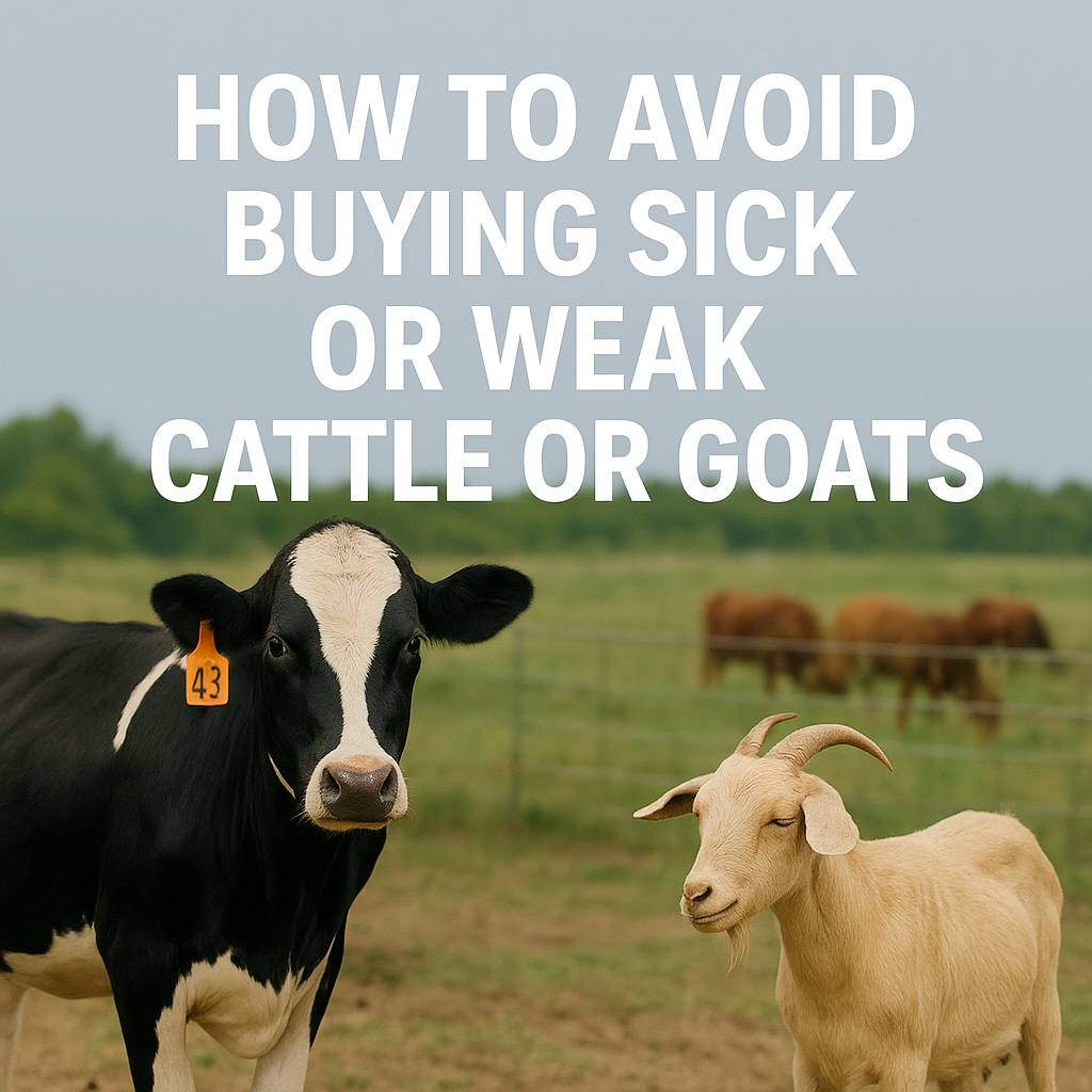 How to Avoid Buying Sick or Weak Cattle or Goats.