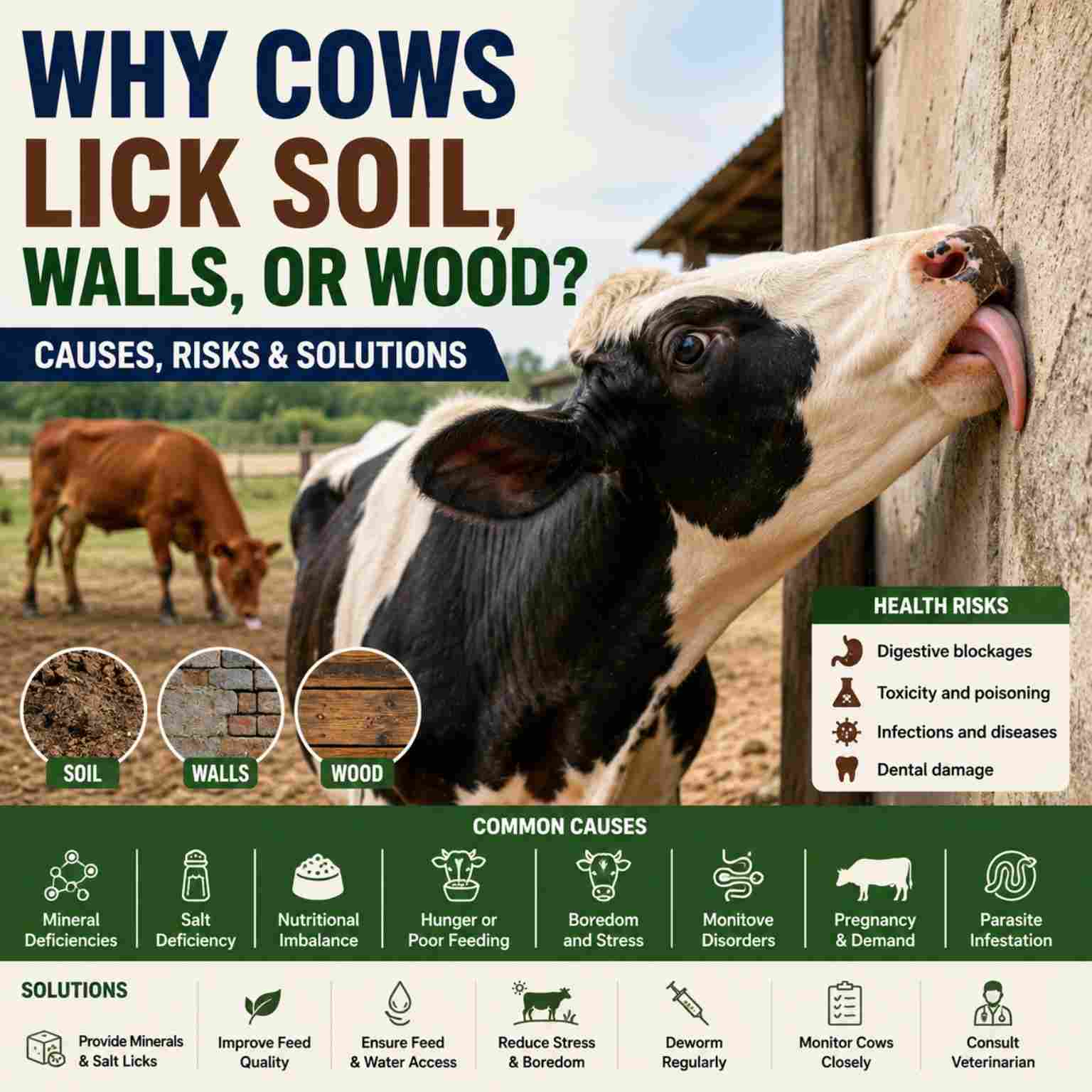 Why Cows Lick Soil, Walls, or Wood: Causes, Health Risks, and Prevention Tips.